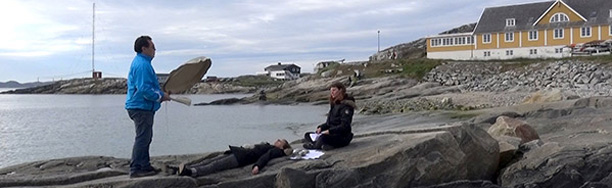 Dark Ice, performance Greenland Eyes Film Festival, Nuuk Dark Ice, performance Greenland Eyes Film Festival, Nuuk